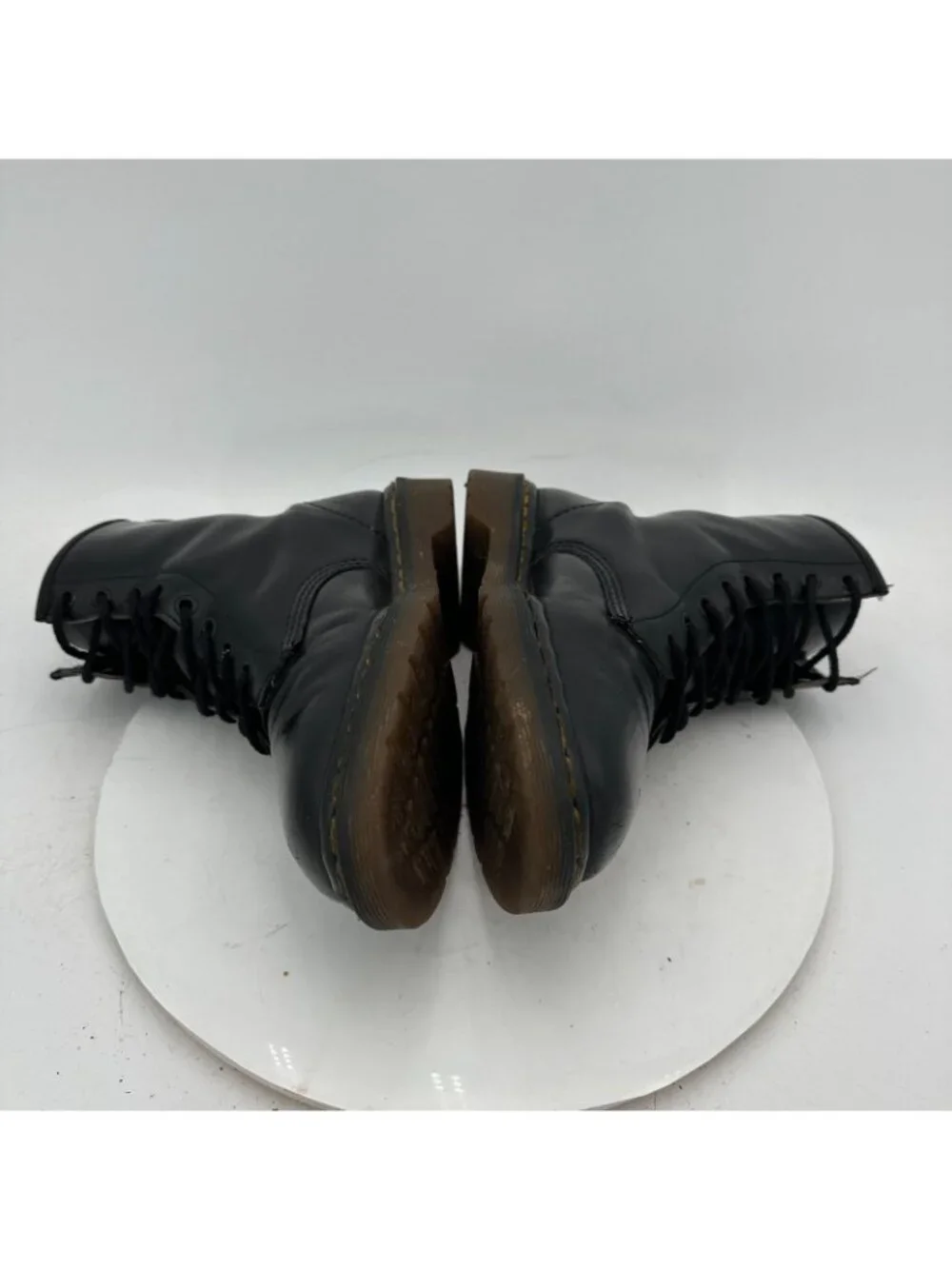 Dr. Martens Men Size 9 Black Leather 8 Hole Lace Up Ankle Combat Boot
